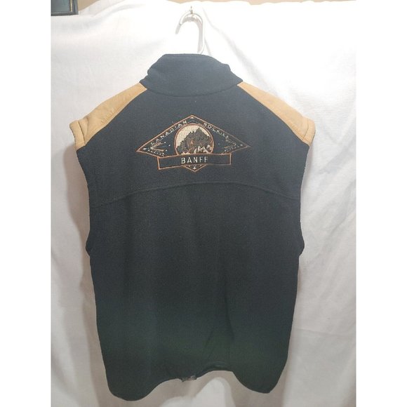 The Shirt Company Black Fleece Full Zip Vest Size XL Canadian Rockies - Picture 5 of 5